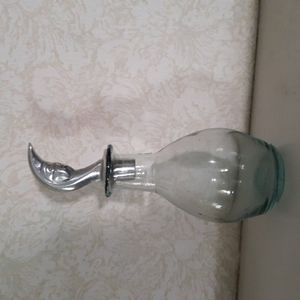 Glass bottle with moon